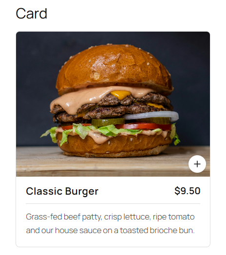Items shown in the Cards layout
